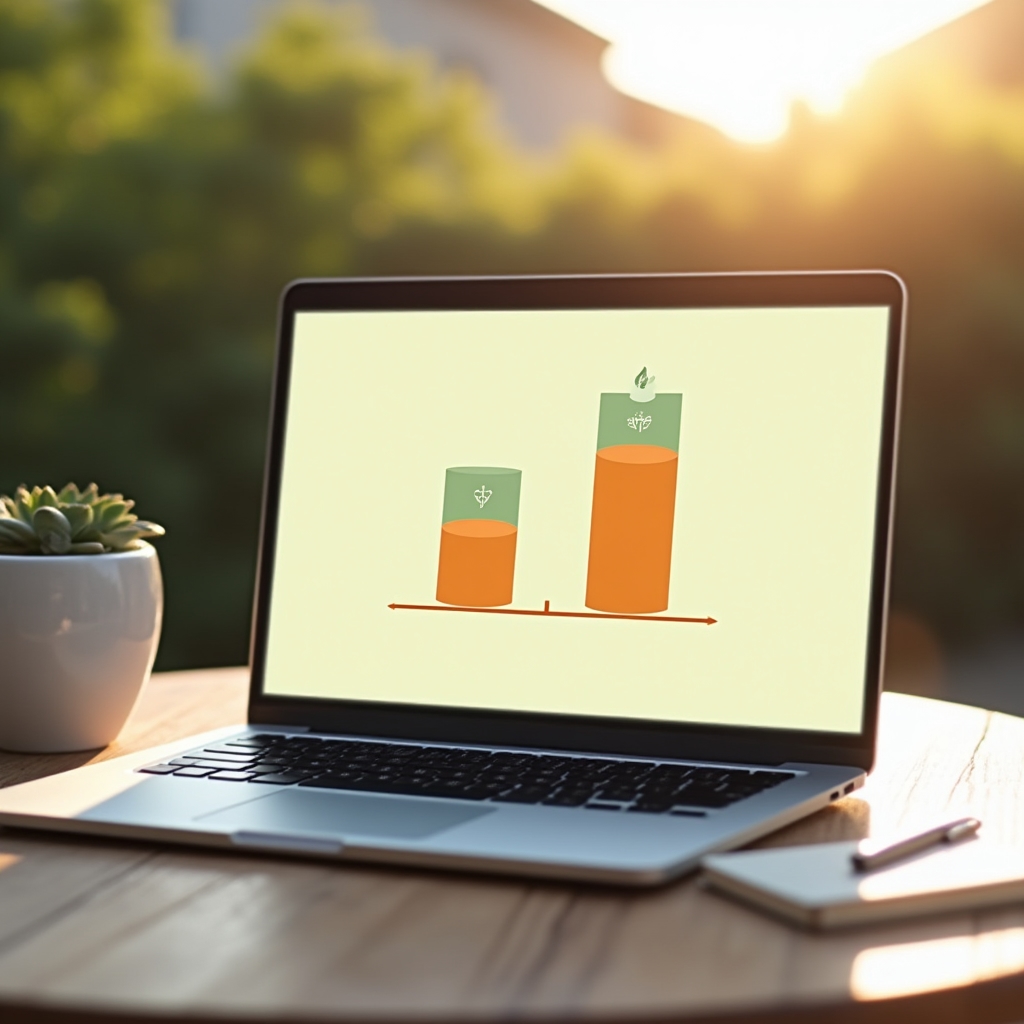 Erklärvideo auf einem Laptop-Bildschirm mit klarer Grafik